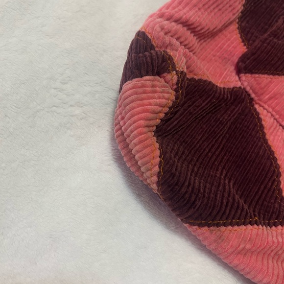 BDG URBAN OUTFITTERS CORDUROY Pink and brown burgundy Tote Bag - Picture 6 of 11